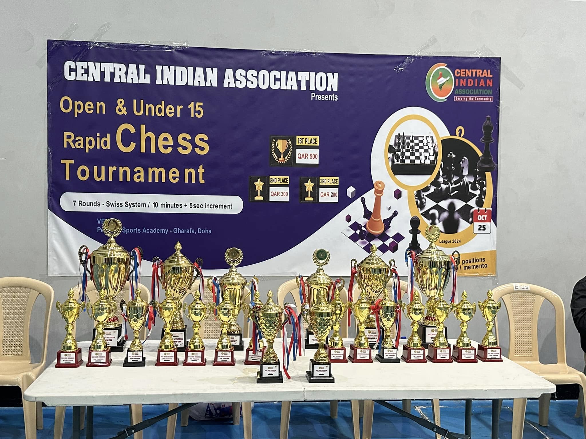 CIA Chess Tournament trophies